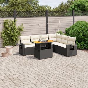 Conjunto de Sofás de Jardín Color Crema - Product Image 1