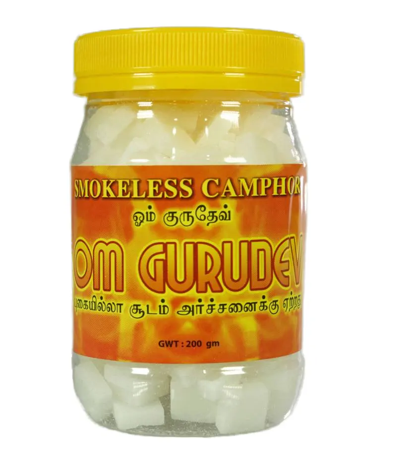 Original Premium Quality Natural White Smokeless Camphor Tablet Used For Hindu Prayers Ceremony No Wax Added High Flame Long Bur