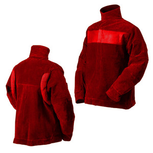 เสื้อแจ็คเก็ตหนังวัวแบบแยกชิ้น ทนความร้อน ป้องกันเปลวไฟ สำหรับงานเชื่อมโลหะ ชุดป้องกันสำหรับงานอุตสาหกรรม เสื้อผ้าป้องกันสำหรับการทำงาน - Product Image 3