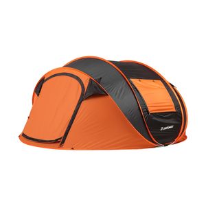 Tenda Pop-up Nera e Arancione per 5-8 Persone, Ideale per Campeggio e Nautica - Product Image 3