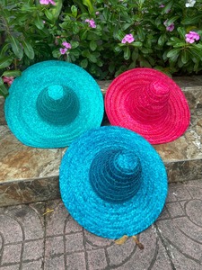 Sombrero de paja tradicional hecho a mano, logotipos bordados a rayas para uso diario informal, fiestas de verano, celebraciones en la playa - Product Image 4