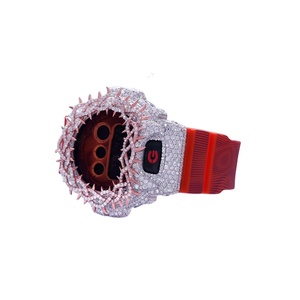 Relojes de moda con diamantes de moissanita, estilo medio trono y caja de acero inoxidable, piezas atemporales con caja redonda artística para fiestas - Product Image 2