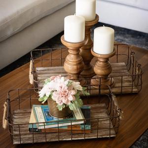 Panier de rangement métallique robuste et large, organisateur de rayonnage en fil métallique robuste - Product Image 3