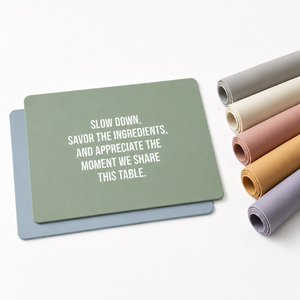 Custom Logo Dining <b>mat</b> Non Slip Reusable Heat Resistant <b>Silicone</b> Placemat for Restaurant Dining Supplies - Product Image 1