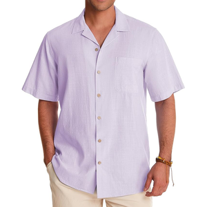 Camisas de Hombre de Lona de Poliéster y Algodón Transpirables a Precio de Mayoreo, Secado Rápido, Ropa de Verano, Color Personalizado, Tallas Grandes - Product Image 3