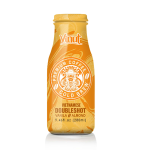 <b>Coffee</b> <b>Vanilla</b> Almond Doubleshot Glass Bottle 280ml VINUT For Wholesale Distributors Importers Private Label OEM - Product Image 1