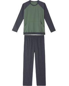 Pijama negro Vintage elegante de lujo para mujer, ropa de dormir de algodón, cintura elástica, patrón estampado suave, pijama de punto, Primavera Verano - Product Image 3