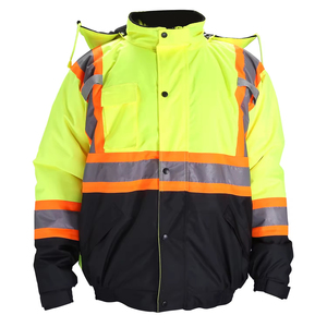 Chaqueta de Seguridad de Trabajo Personalizable de Alta Visibilidad con Rayas, Clase 3, Ropa de Trabajo Reflectante de Poliéster, Precio Económico 2025 - Product Image 1