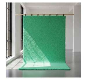 พรมปูพื้นห้องนั่งเล่น พรมขนสัตว์ทำมือ พรมปูพื้นสั่งทำ พรมเนื้อแน่นแบบมีลวดลาย พรมสีเขียวมินิมอล พรมทอมือลายป่า - Product Image 1