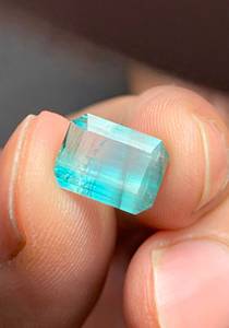 Turmalina Azul, Gema de Origen Afgano, Corte Cojín Natural, Piedra de Joyería Facetada Suelta para Anillo - Product Image 4