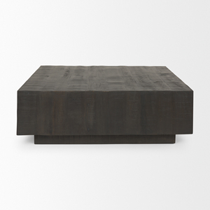 Mesa de Centro Cuadrada de Madera Maciza Rústica - Product Image 3