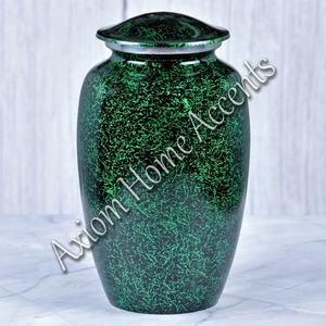 Elegante urna de cremación de aluminio hecha a mano con intrincados grabados, urna de tributo de Axiom Home Accents - Product Image 3