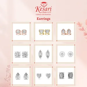 Boucles d'oreilles en or 10K avec diamant synthétique taille papillon, plaqué argent, tendance pour femme, pour anniversaire, mariage, fête, bijoux fins, cadeau - Product Image 5