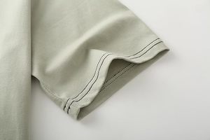 T-shirt col rond épais pour homme – Coton 100 % premium, logo frontal, écologique et respirant, pré-rétréci - Product Image 6