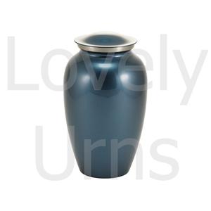 Urna Funeraria Grande de Metal Azul Medianoche Clásico para Cenizas Humanas, Urna Conmemorativa para Adultos, Proveedor de Fábrica OEM ODM - Product Image 2
