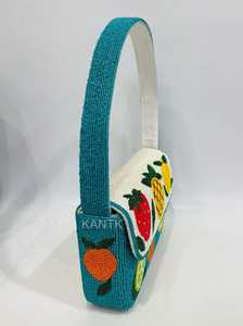 Bolso de Hombro Tipo Clutch, Estilo Bohemio, Veraniego, con Cuentas, Diseño Cítrico, Ligero, Ecológico, Hecho a Mano, de Lujo, para Mujer - Product Image 1
