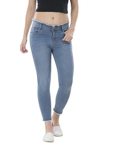 กางเกงยีนส์ลำลอง ROCKRUSH รุ่น Unisex สี Medium Wash ทรงหลวม เอวกลาง ผ้าเดนิมถัก ระบายอากาศ แห้งเร็ว กันลม พิมพ์ลายเต็มตัว - Product Image 1