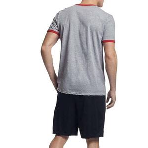 เสื้อยืดคอกลมโอเวอร์ไซส์ทรงบ็อกซี่ผ้าคอตตอนหนาคุณภาพสูงสำหรับผู้ชาย ขายส่ง - Product Image 2