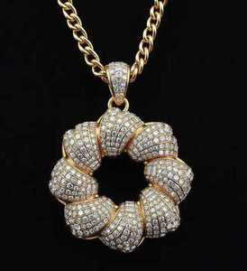 Colgante de Plata de Ley 925 con Forma de Donut para Hombre, con Moissanita de Corte Brillante, Joyería de Lujo Certificada para Compromiso - Product Image 2