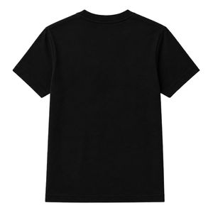 เสื้อยืดคอกลมแขนสั้นสีดำสำหรับวัยรุ่นพร้อมดีไซน์กราฟิกตัวอักษรสีน้ำเงินสำหรับโรงเรียน เสื้อผ้าสตรีทแวร์ที่สวมใส่สบายทุกวัน - Product Image 3
