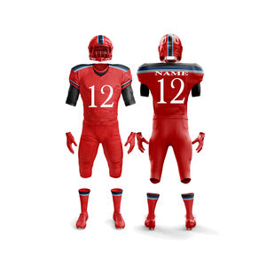 OEM Design Most Popular Breathable Plus <b>Size</b> Short Sleeve American <b>Football</b> Uniform Set Light Weight American <b>Football</b> uniform - Product Image 1