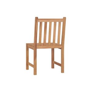 Chaise de jardin en teck massif avec assise à lattes, siège de patio extérieur, chaise de salle à manger de jardin moderne - Product Image 4