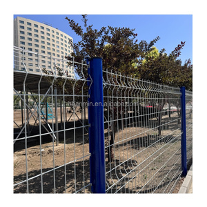 Cercado de panel de malla de alambre soldado de granja de jardín curvado 3D V recubierto de PVC de metal de acero galvanizado de alta calidad - Product Image 1