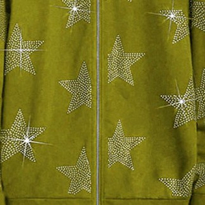High Quality Men's Rhinestone <b>Hoodies</b> Winter <b>Short</b> <b>Sleeves</b> 100% Cotton Streetwear Pocket Eco-Friendly Breathable Quick Dry - Product Image 3