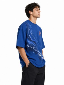เสื้อยืดแฟชั่นลำลองสำหรับผู้ชาย ใส่ได้ทุกวัน ออกกำลังกายกลางแจ้ง ทรงโอเวอร์ไซส์ ผ้าถัก ดีไซน์เรียบง่าย สไตล์วินเทจ ผ้าฝ้ายฟอก ทรงหลวม - Product Image 5