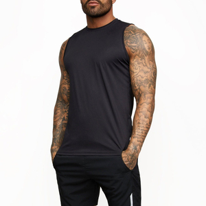 Wholesale Custom logo Cotton <b>Running</b> <b>Singlet</b> Muscle Athletic Shirts Sleeveless Fitness Wear Workout Men Gym Tank Top for Men - Product Image 4
