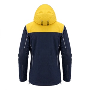 เสื้อแจ็คเก็ตสกีบุขนแกะสำหรับผู้ชาย กันน้ำ ไม่มีฮู้ด สีน้ำเงิน-เหลือง ตัดต่อสี ซิปปิด ทรงสปอร์ต เหมาะสำหรับใส่กลางแจ้งในฤดูใบไม้ร่วง ผลิตจากโพลีเอสเตอร์ - Product Image 2