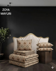 Wrinkle Free Woven Modern Floral Pattern Washed Cotton Twin Size <b>Bedding</b> <b>Set</b> 400TC Polyester Filling Easy Care All-Season Bed - Product Image 2