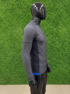 Rashguard personnalisé pour homme, manches longues, compression, séchage rapide, impression par sublimation, logo au dos, adulte - Product Image 2