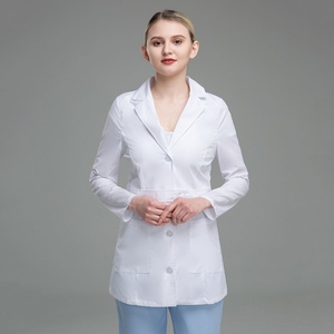 Batas Médicas Blancas al por Mayor, Uniformes de Enfermería, Batas de Laboratorio, Uniformes para Farmacias, Clínicas Veterinarias, Ropa de Trabajo Unisex - Product Image 3