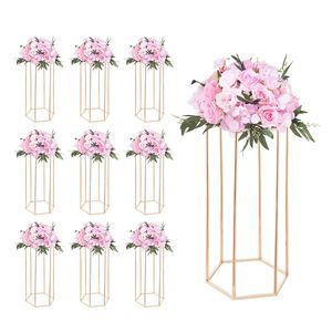 Set di 10 Supporti Esagonali per Esposizione Floreale in Acrilico Laminato, Larghezza 23,62 Pollici (30 cm) - Product Image 1