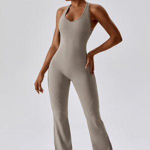 Mono enterizo sin mangas para mujer, de nailon suave, para hacer ejercicio, con espalda descubierta. - Product Image 6