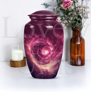 Urna Galaxy Purple Meadow para cenizas de mujer, urna conmemorativa para cenizas humanas, recuerdo decorativo, tributo. - Product Image 3