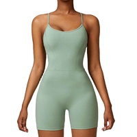 Combinaison de sport côtelée en toile respirante taille haute pour femme, sexy, décontractée, effet ventre plat, séchage rapide, pour entraînement et fitness