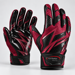 Gants de football américain pour sports de plein air, en PU respirant, antidérapants, avec sangle de poignet réglable, utilisables en toutes saisons - Product Image 1