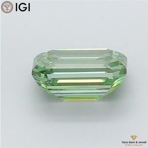 Diamante CVD Cultivado en Laboratorio de 3.00 Quilates, Color Verde Intenso, Claridad VS2, Corte Esmeralda, con Certificado IGI para Anillo de Compromiso o Regalo - Product Image 4