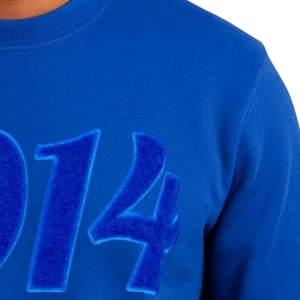 Sudadera de chenilla azul sólido 1914 para hombre, con letras griegas, cuello redondo, premium, para fraternidad, de forro polar suave, corte clásico, informal - Product Image 5