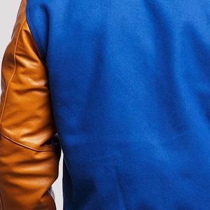 Dernière collection : Blouson universitaire tendance, style streetwear, avec corps en laine, manches contrastantes, vêtement d'extérieur décontracté, personnalisable avec votre marque - Product Image 4