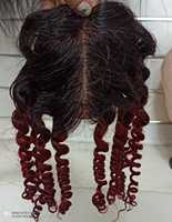 Topper de cheveux humains bouclés