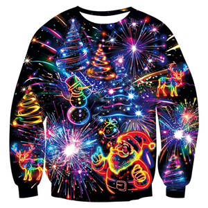 Pull à col rond unisexe avec motif de chien, chat et hamster pour Noël - Product Image 6