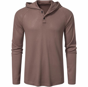 Casual Sportswear Athleisure Style Hooded Knitted <b>Pullover</b> with Pocket 100% Cotton Winter for <b>Men</b> - Product Image 1