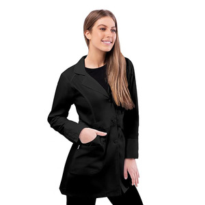 Unisex Classic White Cotton <b>Scrub</b> <b>Sets</b> with Jersey Fabric Needle Detection Professional Medical Nurse Uniform for Hospital Use - Product Image 3