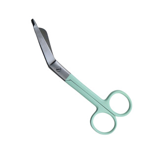 Ciseaux à pansements Lister 14 cm, base colorée, certifiés CE Classe I, en acier inoxydable allemand, pour premiers secours, hôpitaux et cliniques - Product Image 2