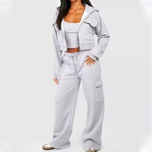 Conjunto Deportivo Personalizado para Mujer, Estilo Oversize, de Algodón y Felpa, para Calle, Fabricante y Proveedor de Ropa de Moda al por Mayor, OEM/ODM - Product Image 1
