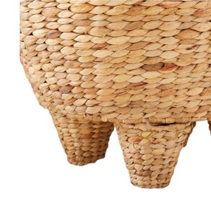 Cute Llama Water Hyacinth <b>Basket</b> Woven <b>Animal</b> Storage Organizer Stand for Boho Nursery Room Decor - Product Image 5