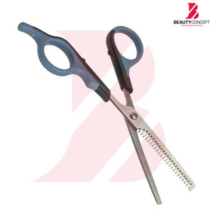 Tijeras de Adelgazamiento con Mango de Plástico en Dos Tonos, Gris y Azul, Tijeras Profesionales de Peluquería de Acero Inoxidable, Herramientas para Cortar el Cabello - Product Image 5